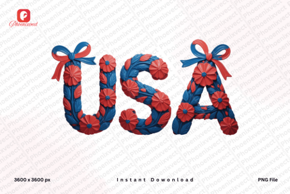 4th of July Patriotic USA PNG Design