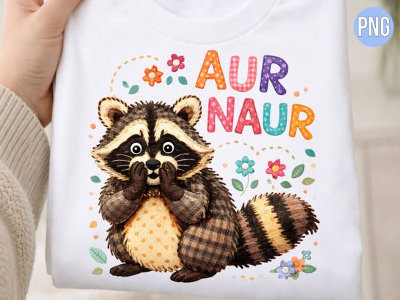 Aur Naur Cute Raccoon Funny Meme PNG