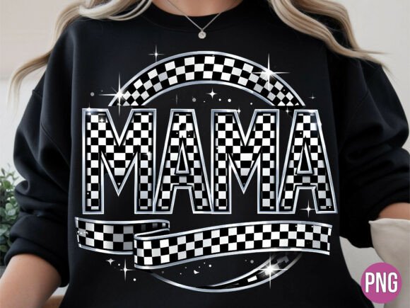 Elevating Brand Identity with the Retro Mama Checkered Sparkle Text PNG: A Strategic Asset for Modern Creators