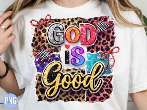 God is Good Leopard Print Christian PNG: Elevating Faith-Based Designs with Bold Style