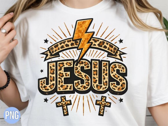 Leopard Jesus Lightning Bolt Cross PNG Guide