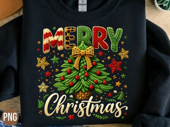 Merry Christmas Tree Coquette Bow PNG