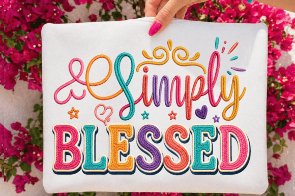 Simply Blessed Sublimation PNG Design
