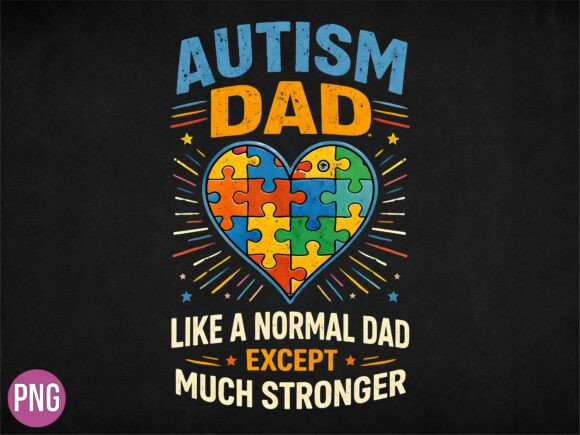Strong Autism Dad Puzzle Heart PNG Shirt: A Symbol of Love and Awareness